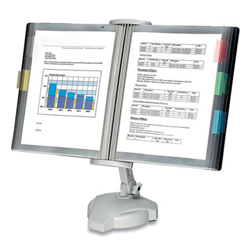 Fellowes® Reference Rack, Plastic, Letter, 10 Pockets, Platinum freeshipping - TVN Wholesale